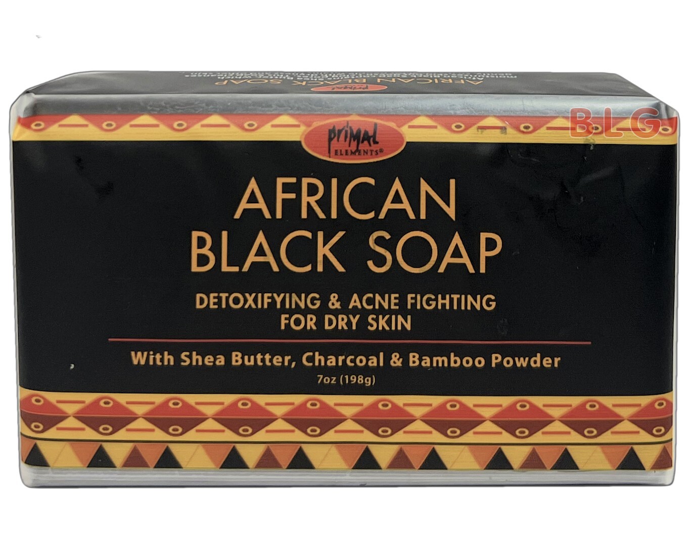 AFRICAN BLACK SOAP Detoxifying Acne Fighting Shea Butter & Charcoal 7 oz (1 Bar)
