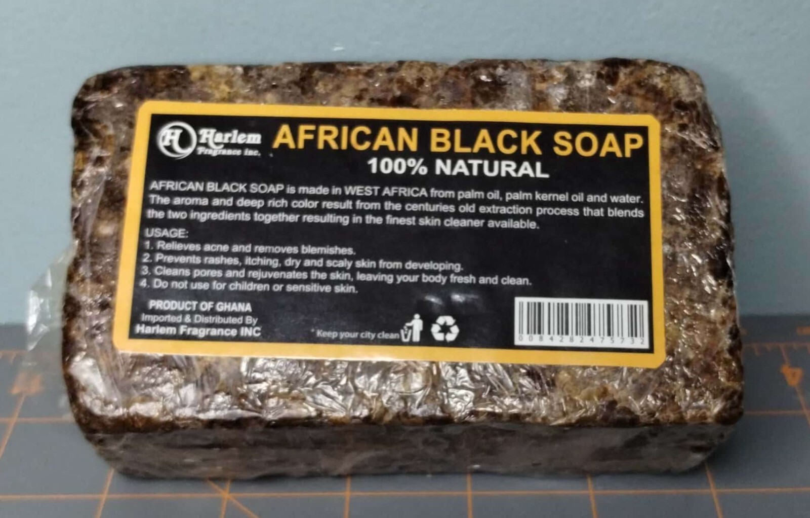 Raw African Black Soap Bar Wholesale Unrefined From Ghana 100% Pure Natural Soap