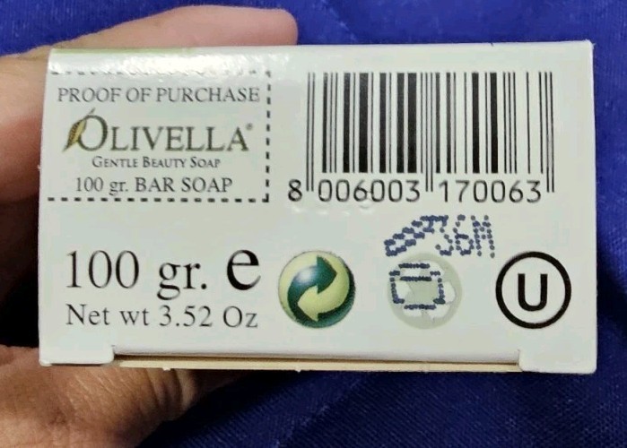 Olivella Gentle Beauty Soap 100% Virgin Olive Oil From Italy 3.52 OZ. 8 pack