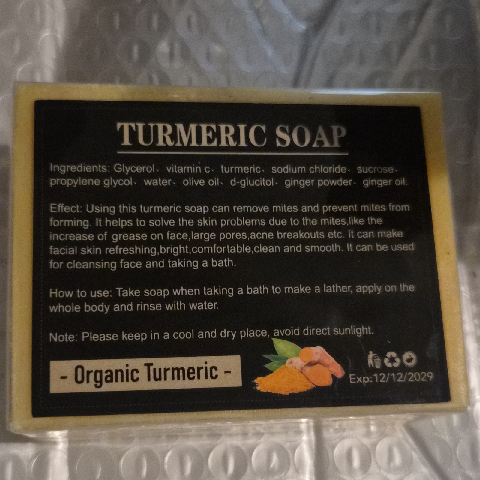 XAXU Beauty Turmeric Soap 200g Anti-acne Antimicrobial Soothing Brightens