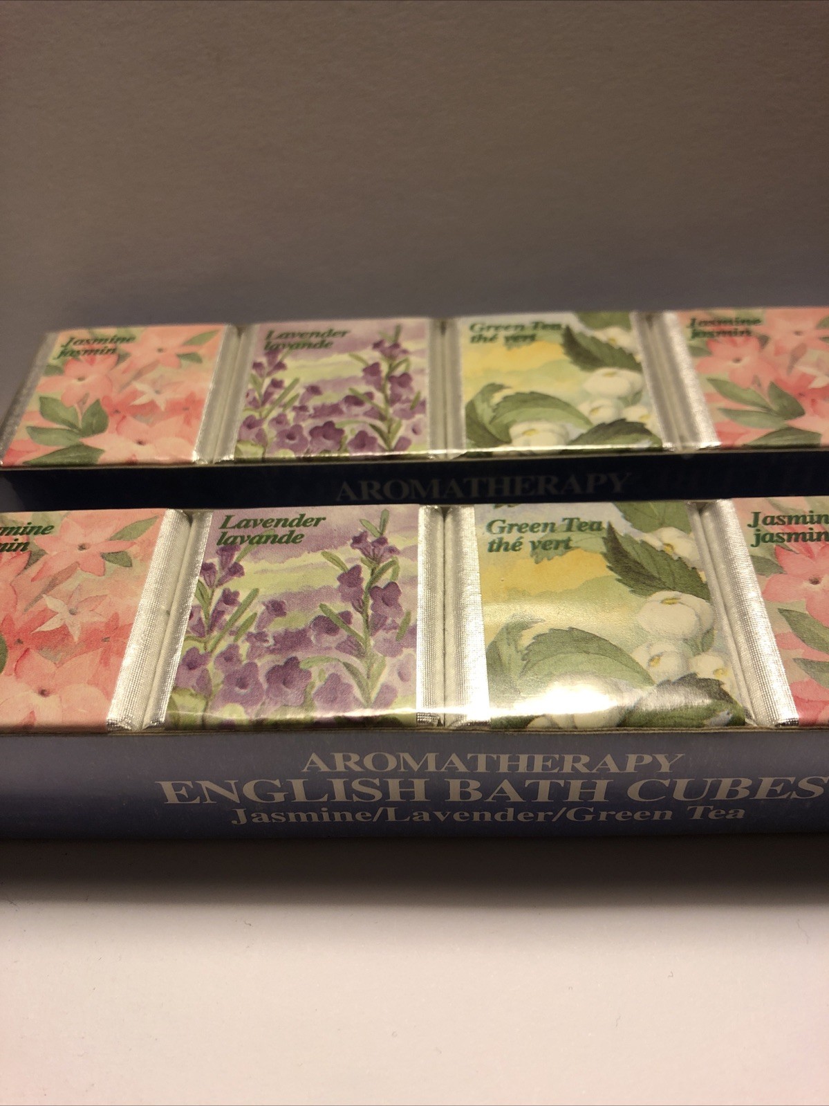 Delagar English Bath Cubes Made England Set of 6 x 2 = 12 Floral Scents Sealed