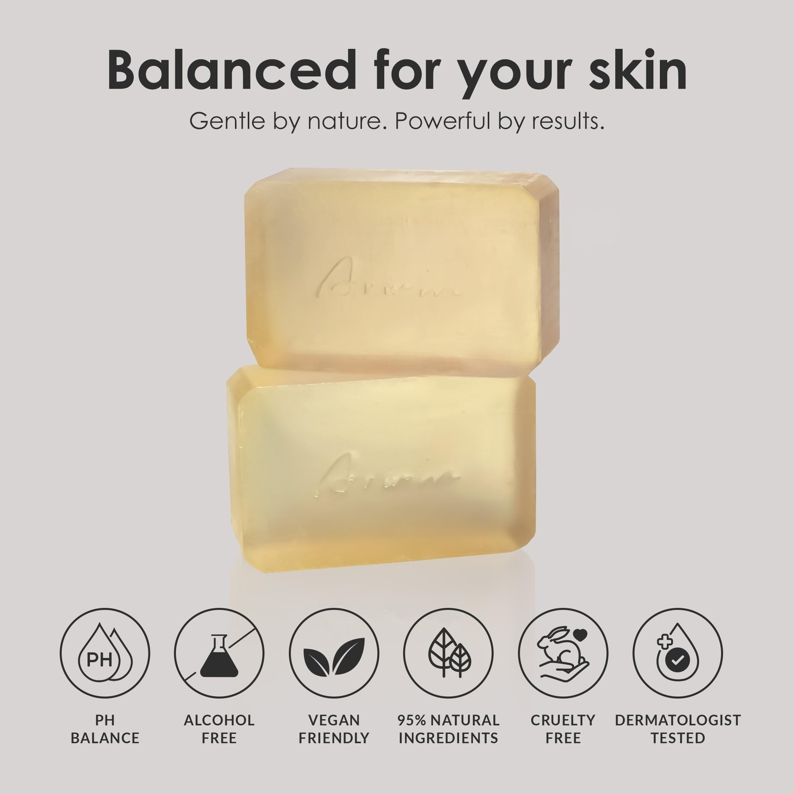 Glycerin Soap Bar 180g / 6.3 oz for Face & Body, Natural Transparent Soap for…