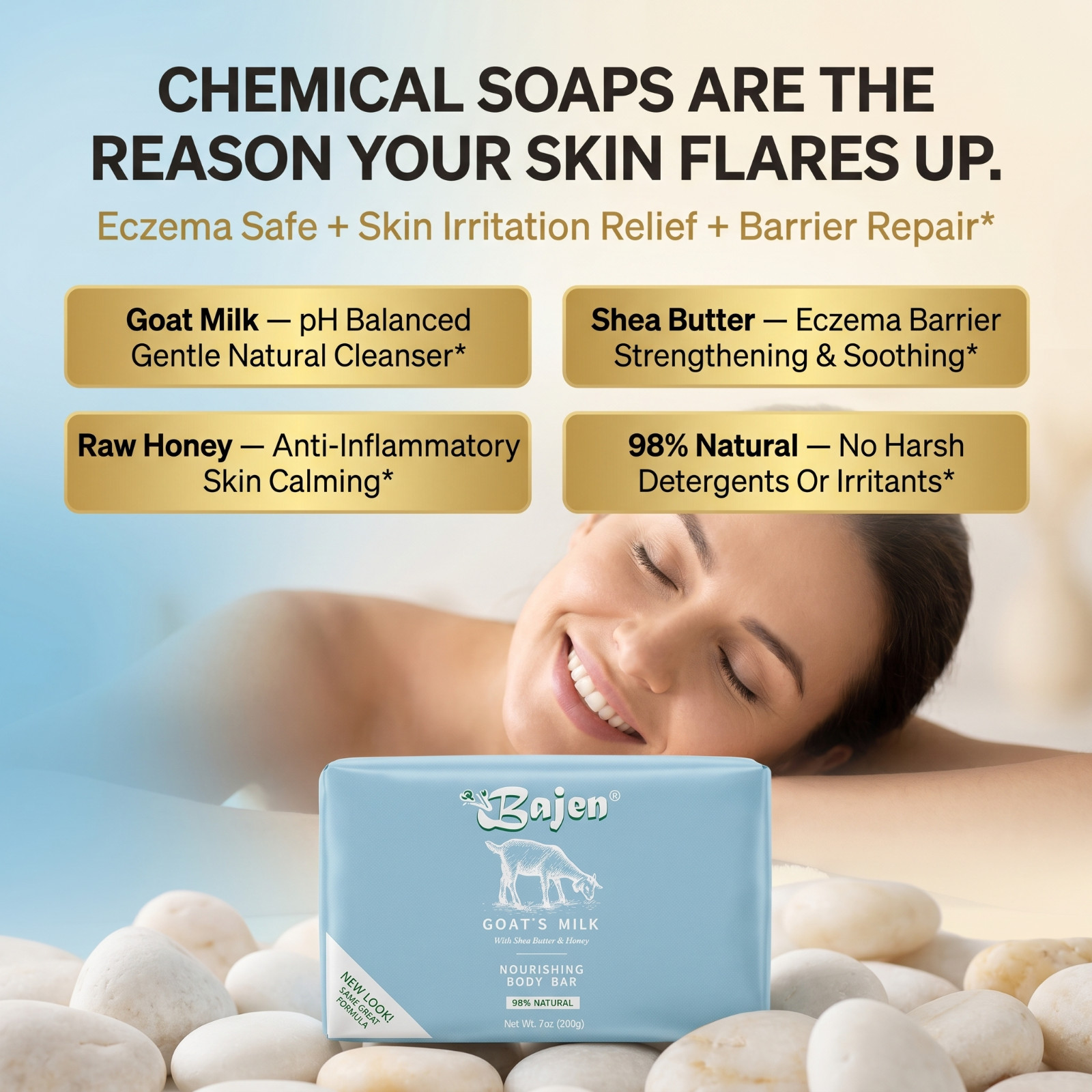 GOAT MILK NOURISHING SOAP – Skin Nourish Moisture Sensitive Natural Glow 7 oz