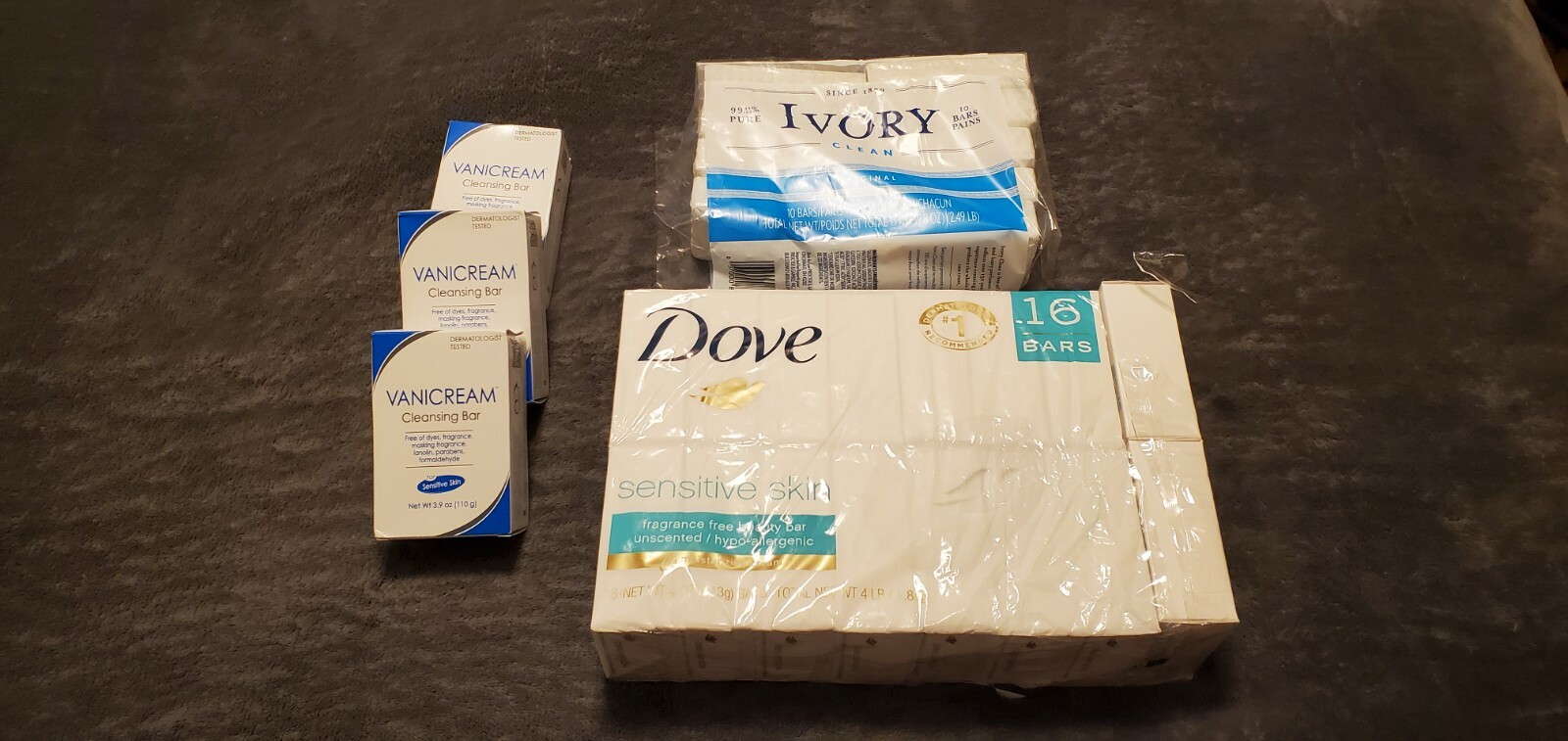 DOVE – IVORY – VANICREAM BAR SOAPS – NEW IN PACKS