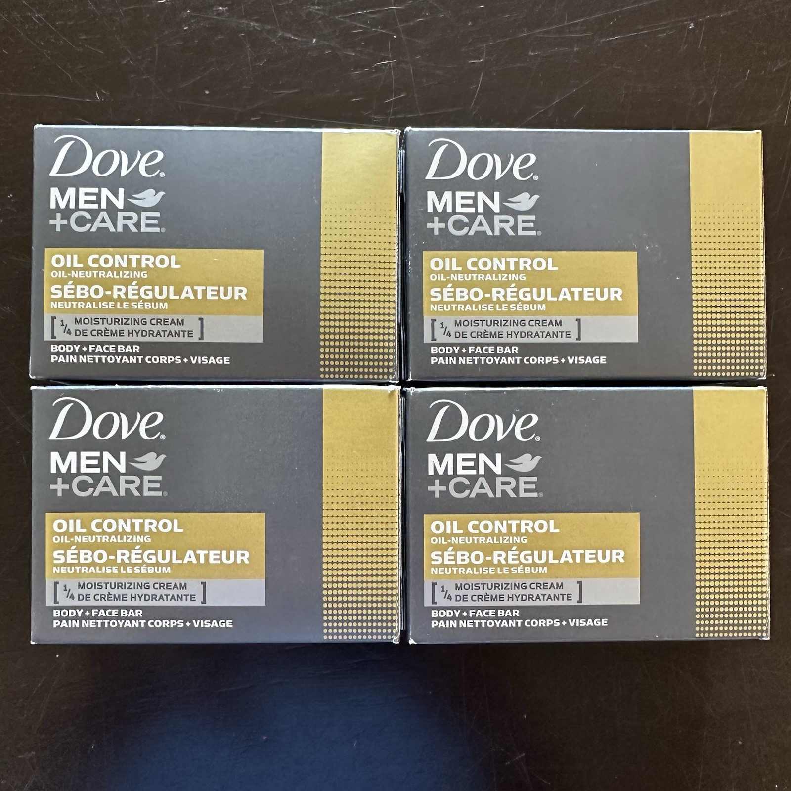 4 Bars Dove Men Care Body & Face Bar Soap Oil Control
