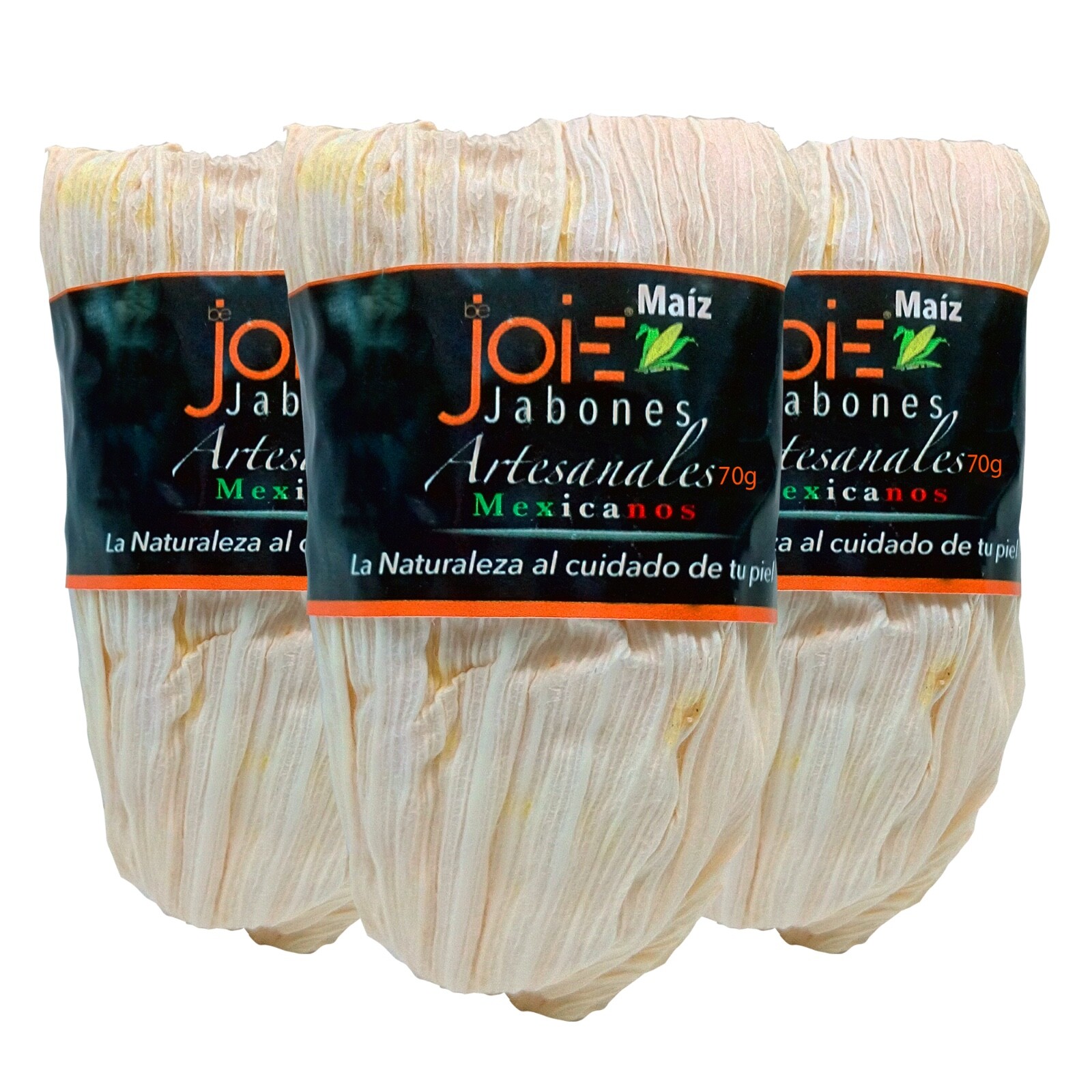 3 Handmade Natural Vegan Soap Corn with White and Green Tea BeJoie (2.5) oz each