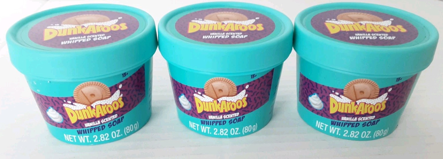 NEW DUNKAROOS VANILLA SCENTED Whipped SOAP 2.82 oz Lot 3