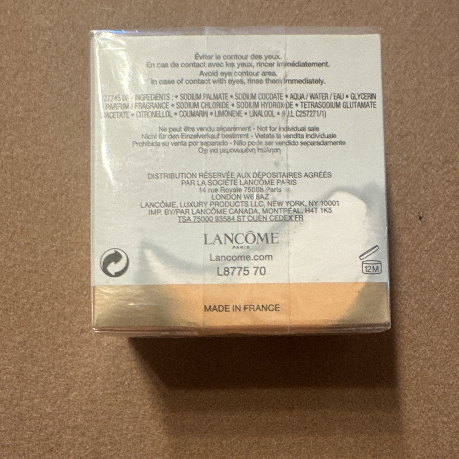 Lancôme Absolue Rose Perfumed Soap Bar 3.5 oz Floral White Rectangular