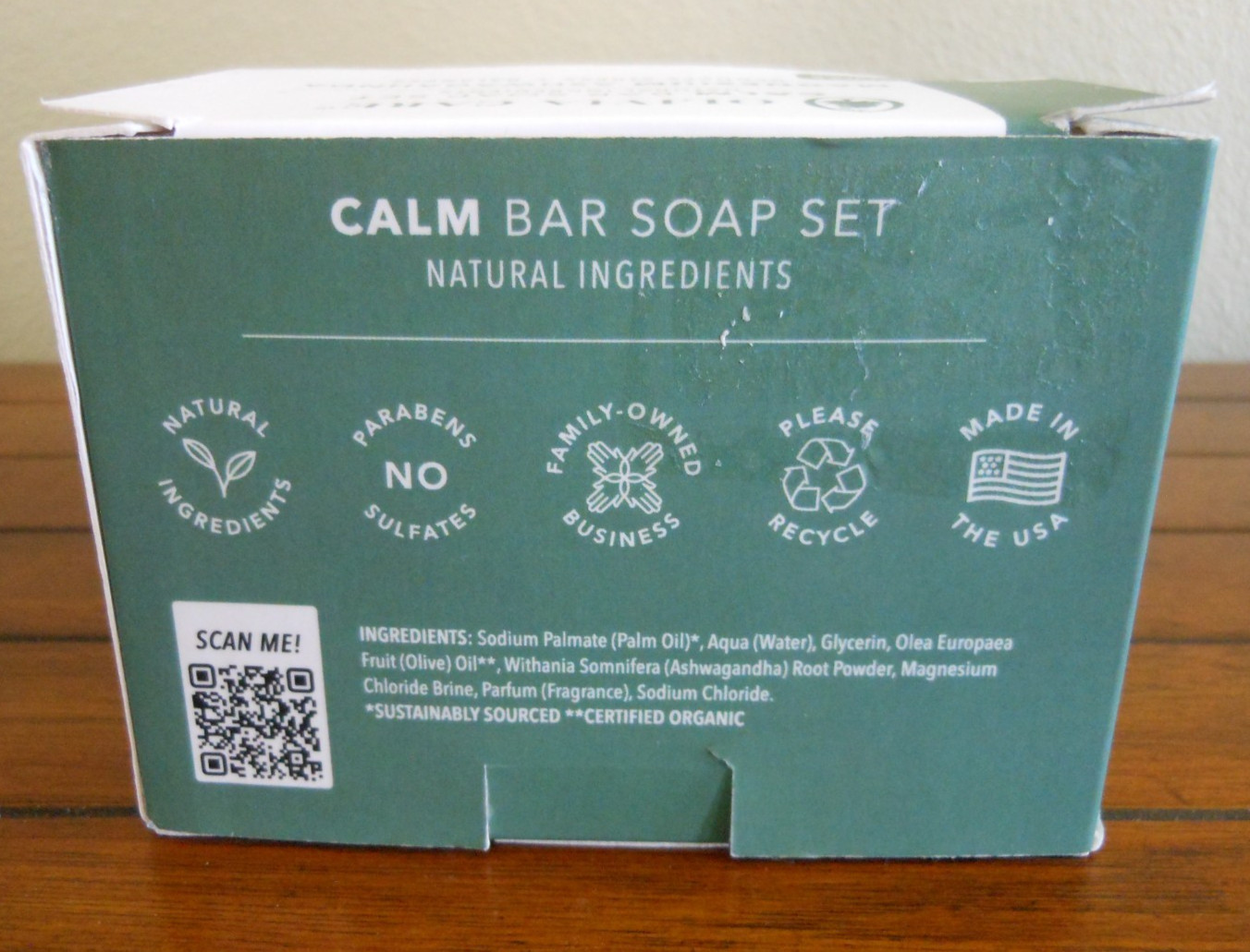 OLIVIA CARE Bar Soap Calm Magnesium Ashwagandha 3 Bars