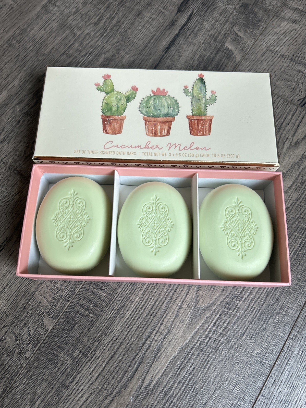 Bath & Body Works Cucumber Melon Set Of Three Scented Bath Bars Gift Set