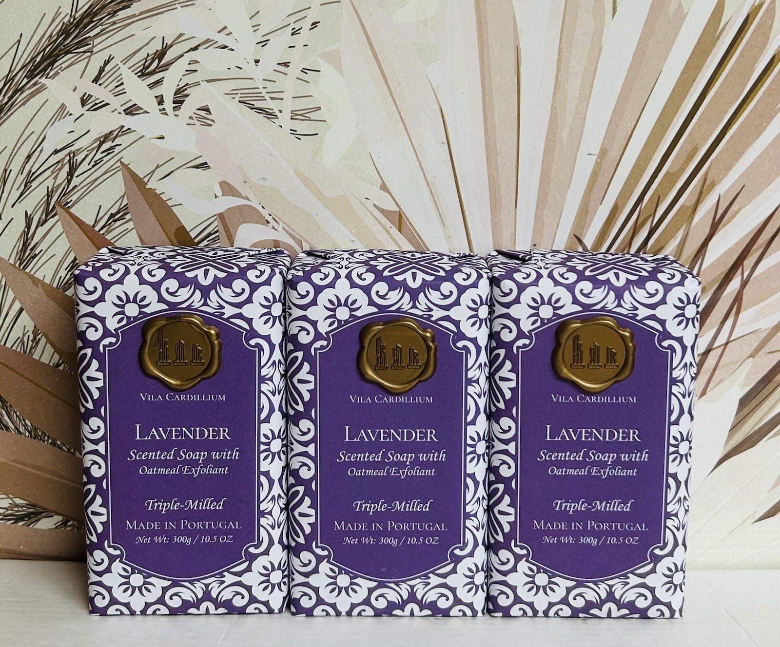 3-Pack Vila Cardillium ~ Lavender Scented Bar Soap with Oatmeal Exfoliant