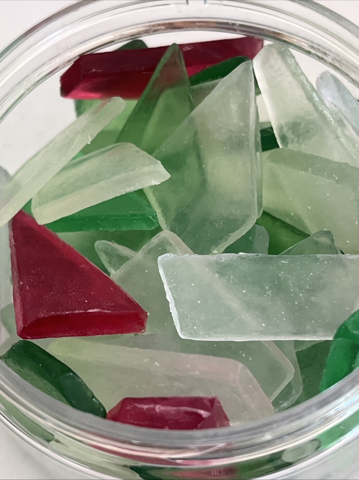 NEW JAR Sea Glass Soaps by Sea Crate Club 75 Single Use Colorful Realistic Soap
