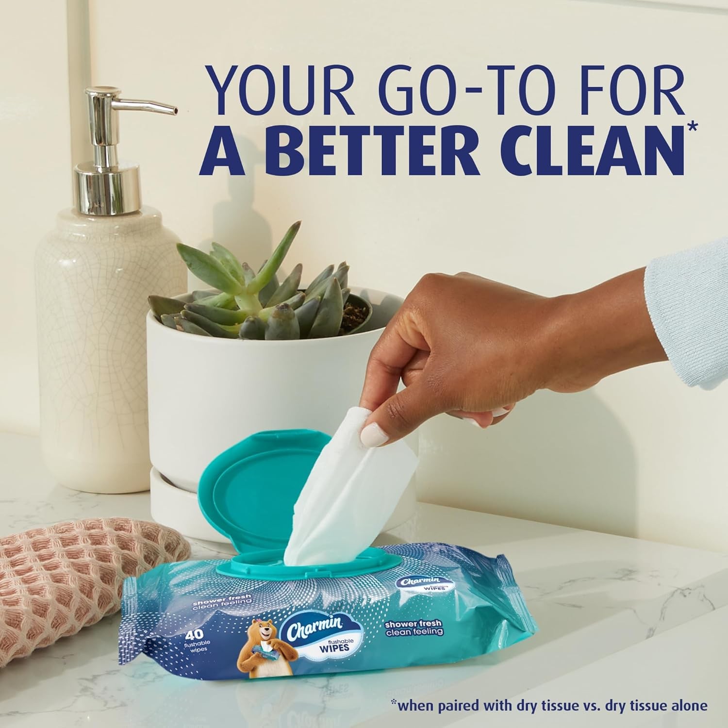 Charmin Flushable Wipes, 480 Total Wipes (12 Packs of 40) 40 Count (Pack of 12)