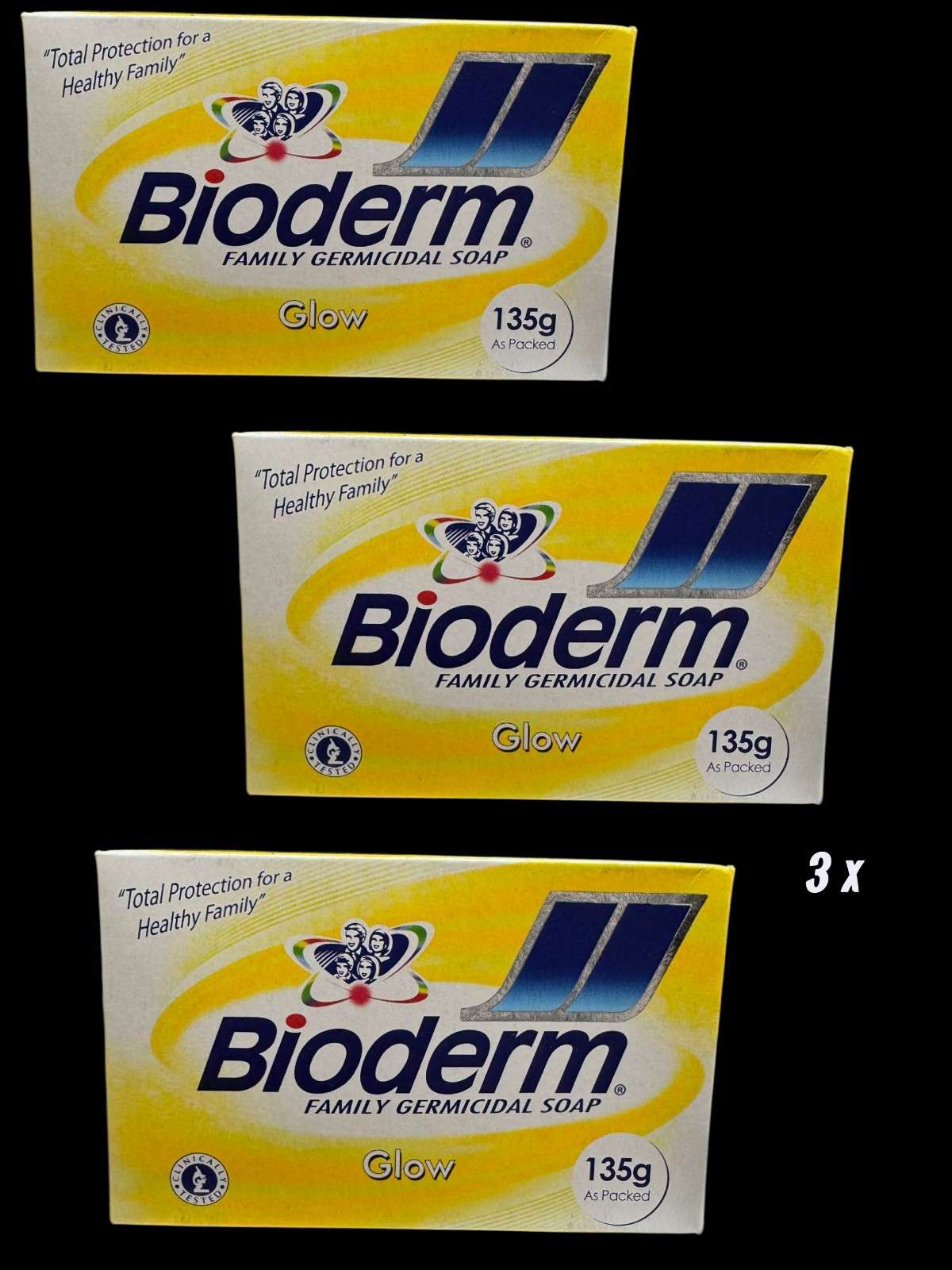Bioderm GLOW Family Germicidal Soap 135g X 3