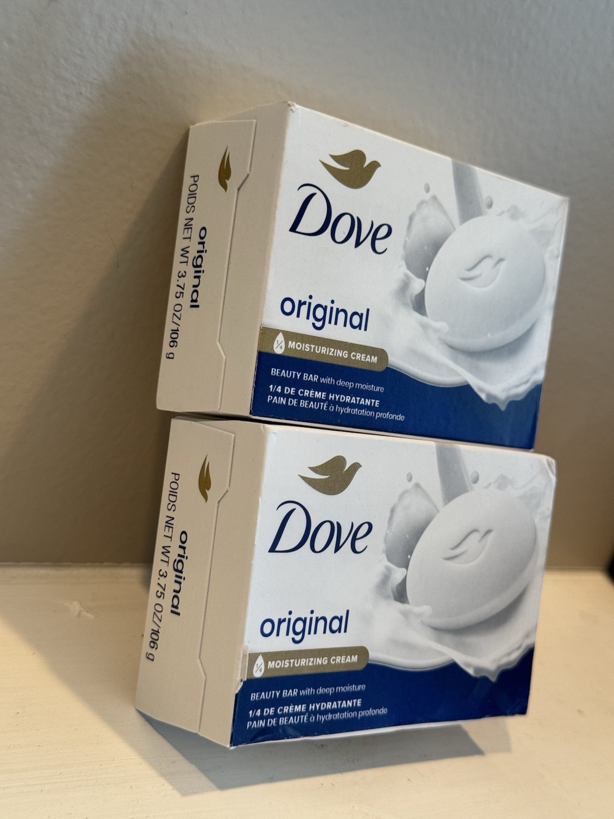 Dove Original Moisturizing Cream Beauty Bar Soap 3.75 oz 2 Pack New
