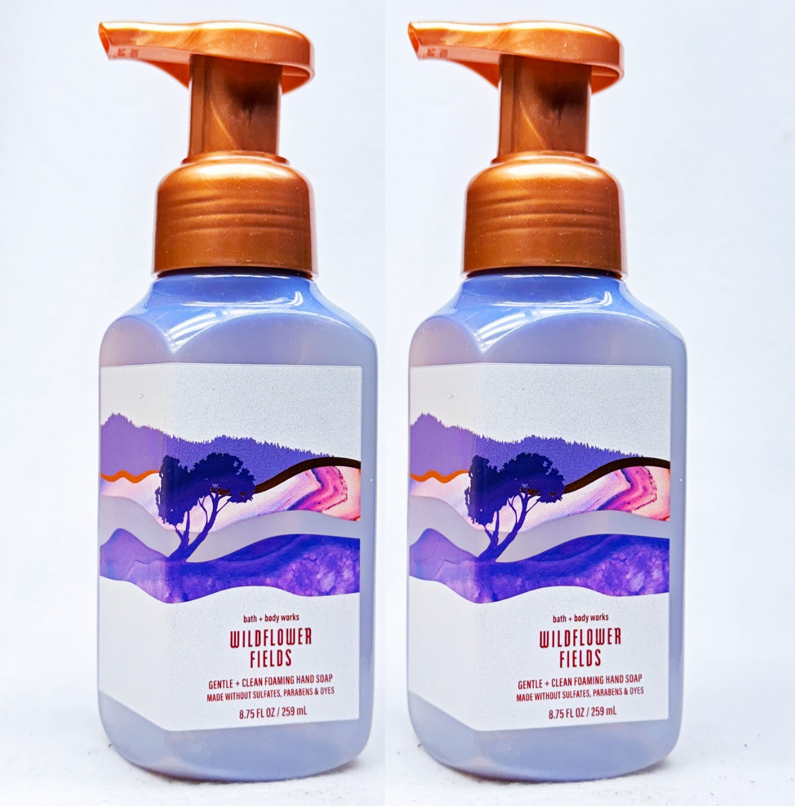 2 Bath & Body Works WILDFLOWER FIELDS Gentle Foaming Hand Soap 8.75 oz