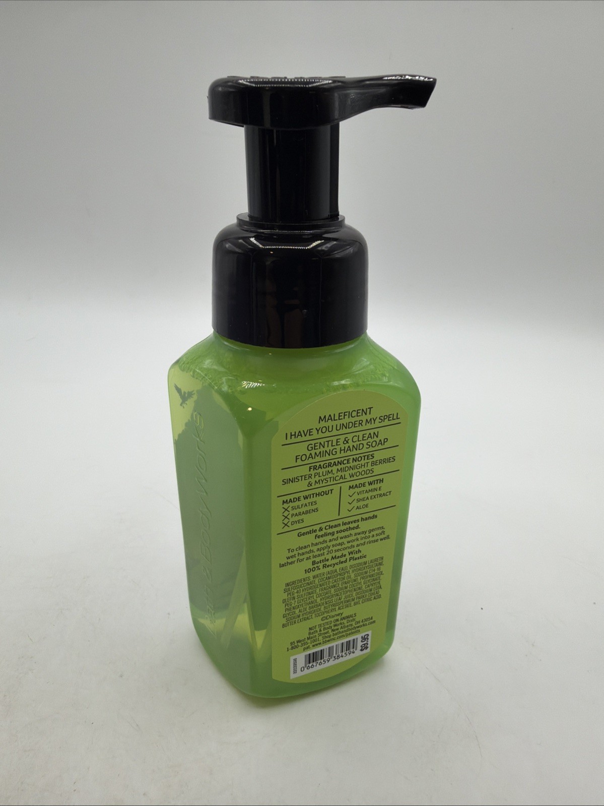 NEW DISNEY VILLIANS MALEFICENT FOAMING HAND SOAP-8.75 OZ