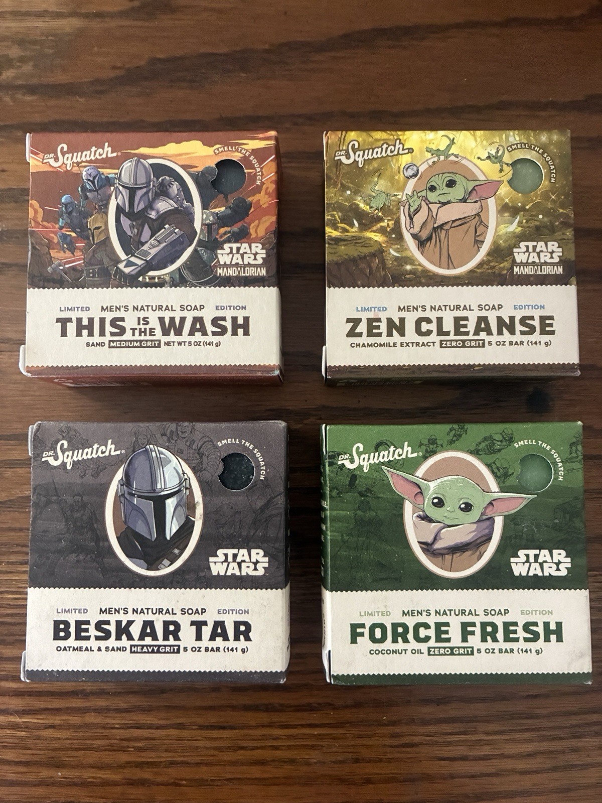 Dr Squatch Star Wars the Mandalorian Beskar Tar, this is the wash, & gorgu soaps