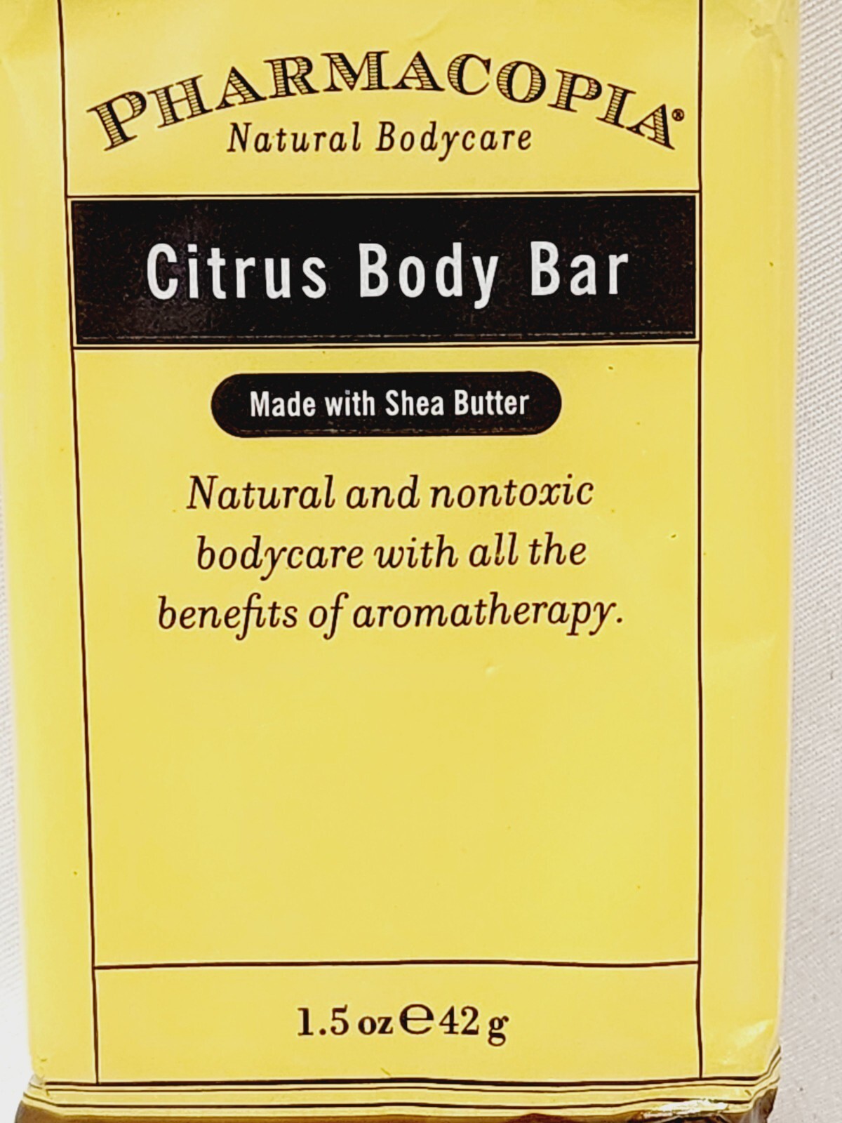 Pharmacopia CITRUS BODY BAR Soap Shea Butter Natural Aromatherapy 1.5 oz/42g New