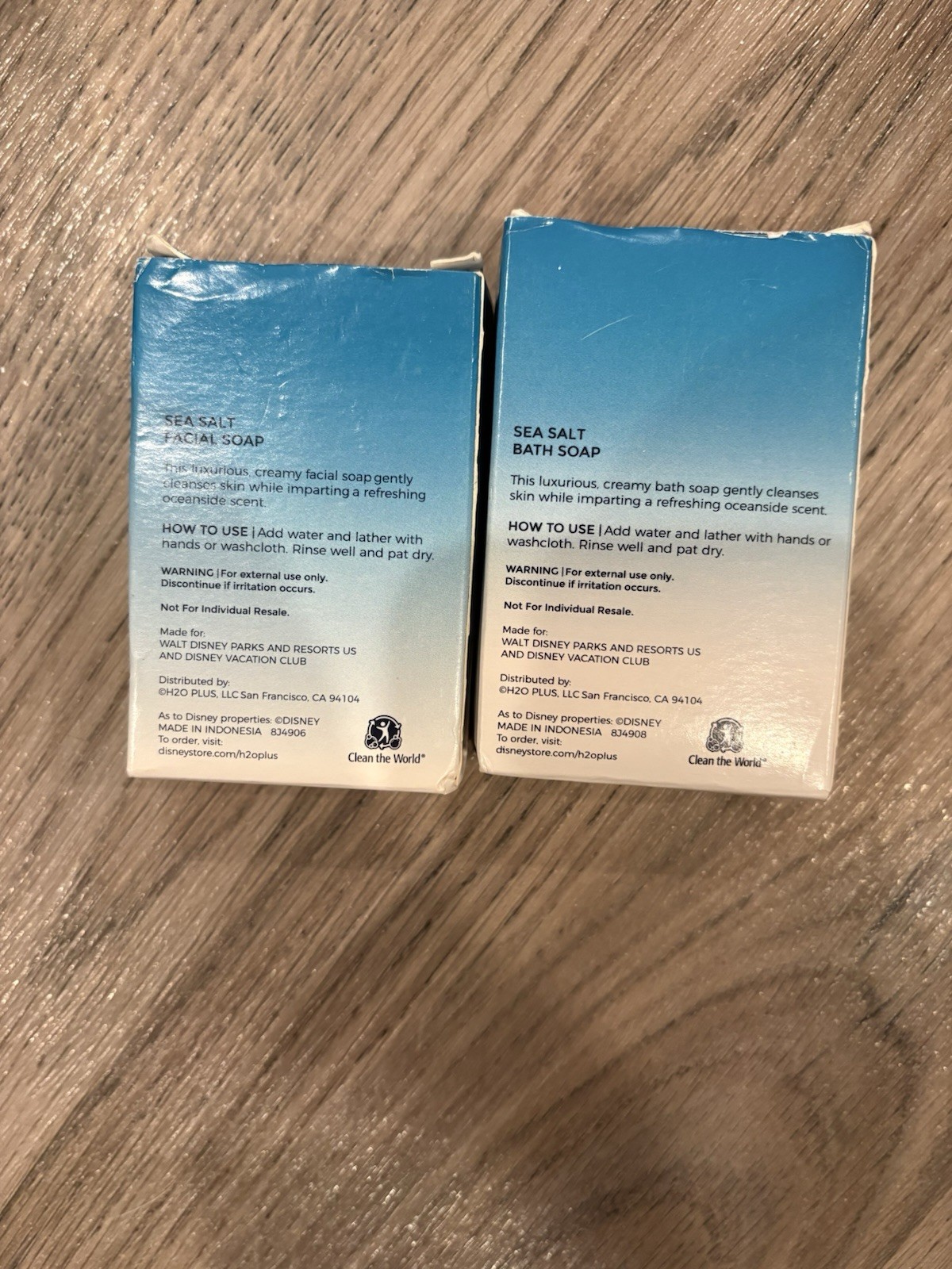 Disney Resorts H2O+ Sea Salt Soap Lot Bath Soap 2oz & Facial Soap 1.5oz