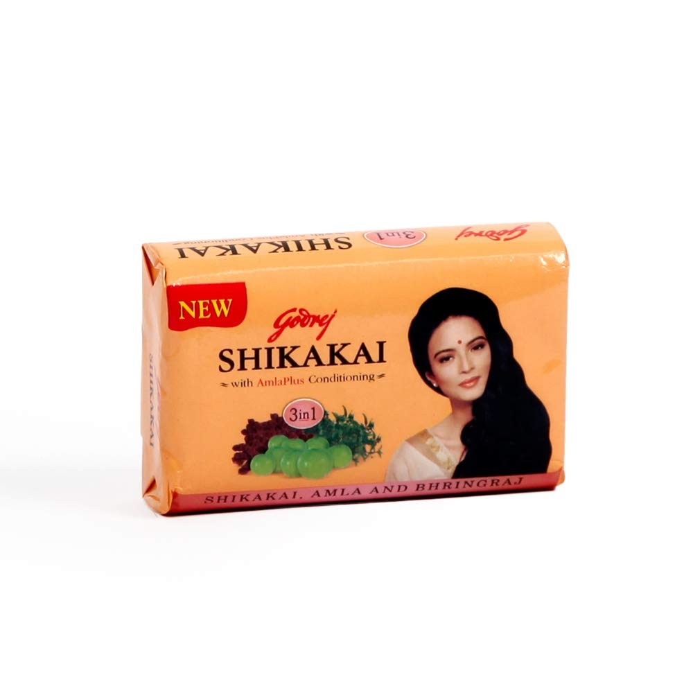 Godrej Shikakai Soap with Amla Plus Conditioning 3 in 1 Herbal Bath Soap 4 x 75g