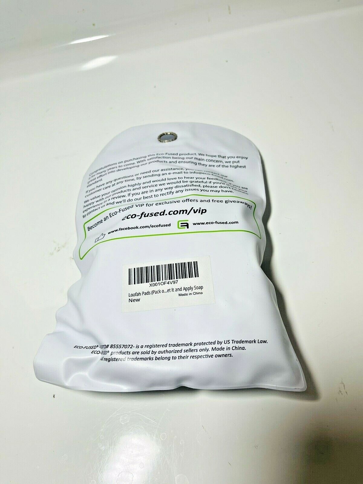 Lot of 5 3 inch Loofah Buff Pads by Eco Fused New in Package