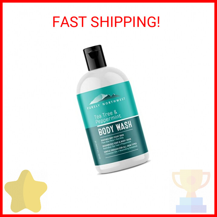 Purely Northwest-Natural Tea Tree & Peppermint Scalp & Body Wash-Men & Women-Soo
