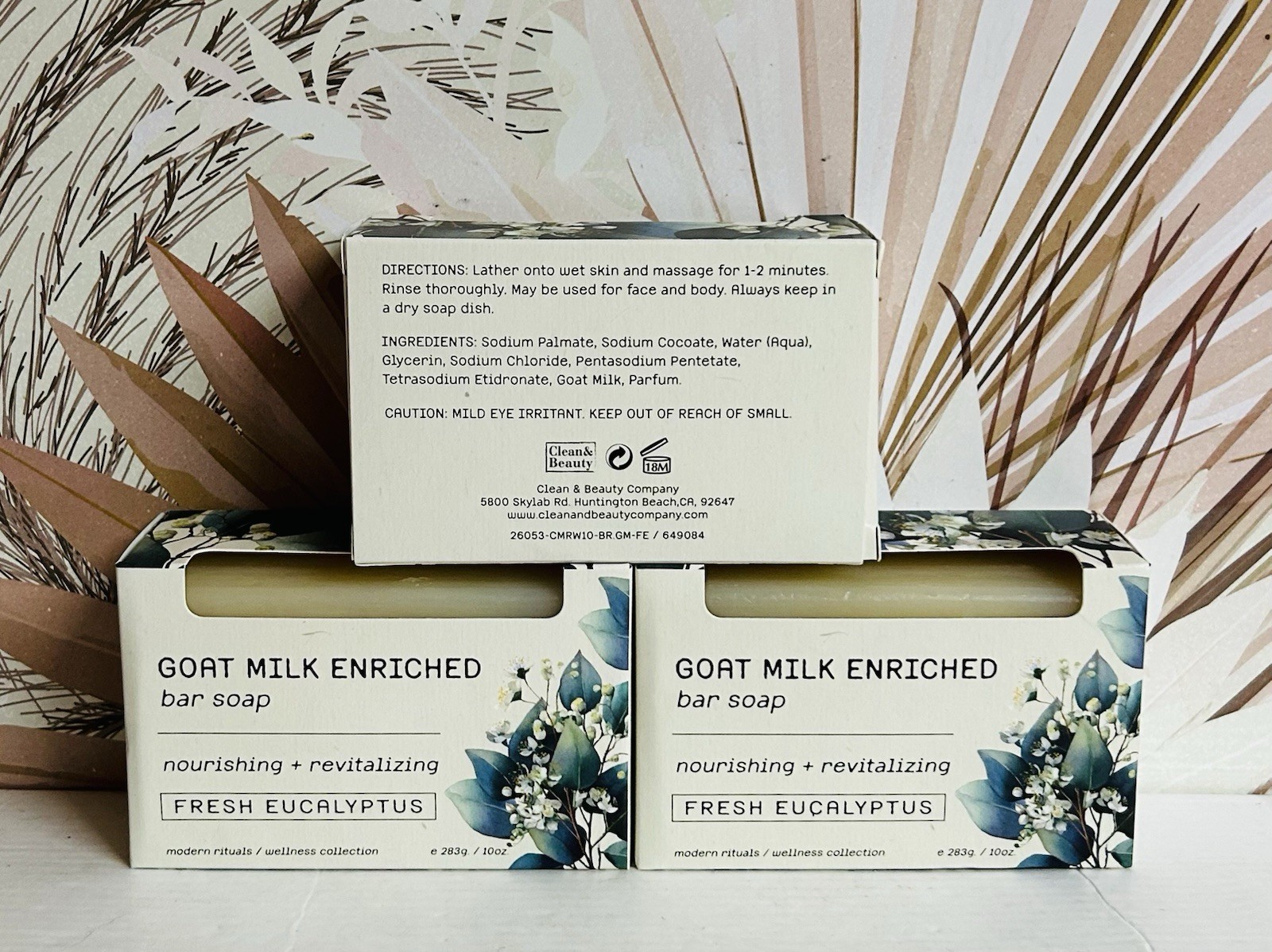 3-Pack Fresh Eucalyptus Nourishing & Revitalizing Bar Soap 10 oz Each