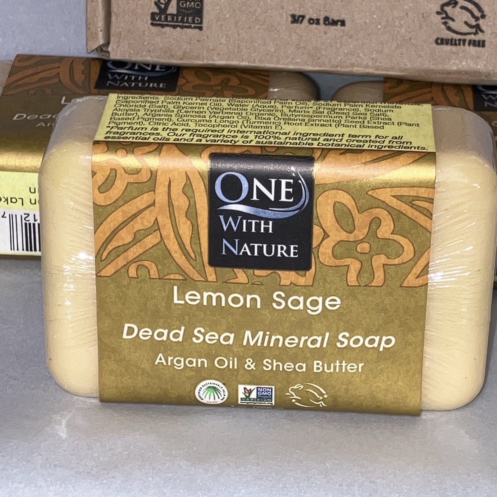 One With Nature Soap Bar Lemon Sage 7oz (Pack of 3)