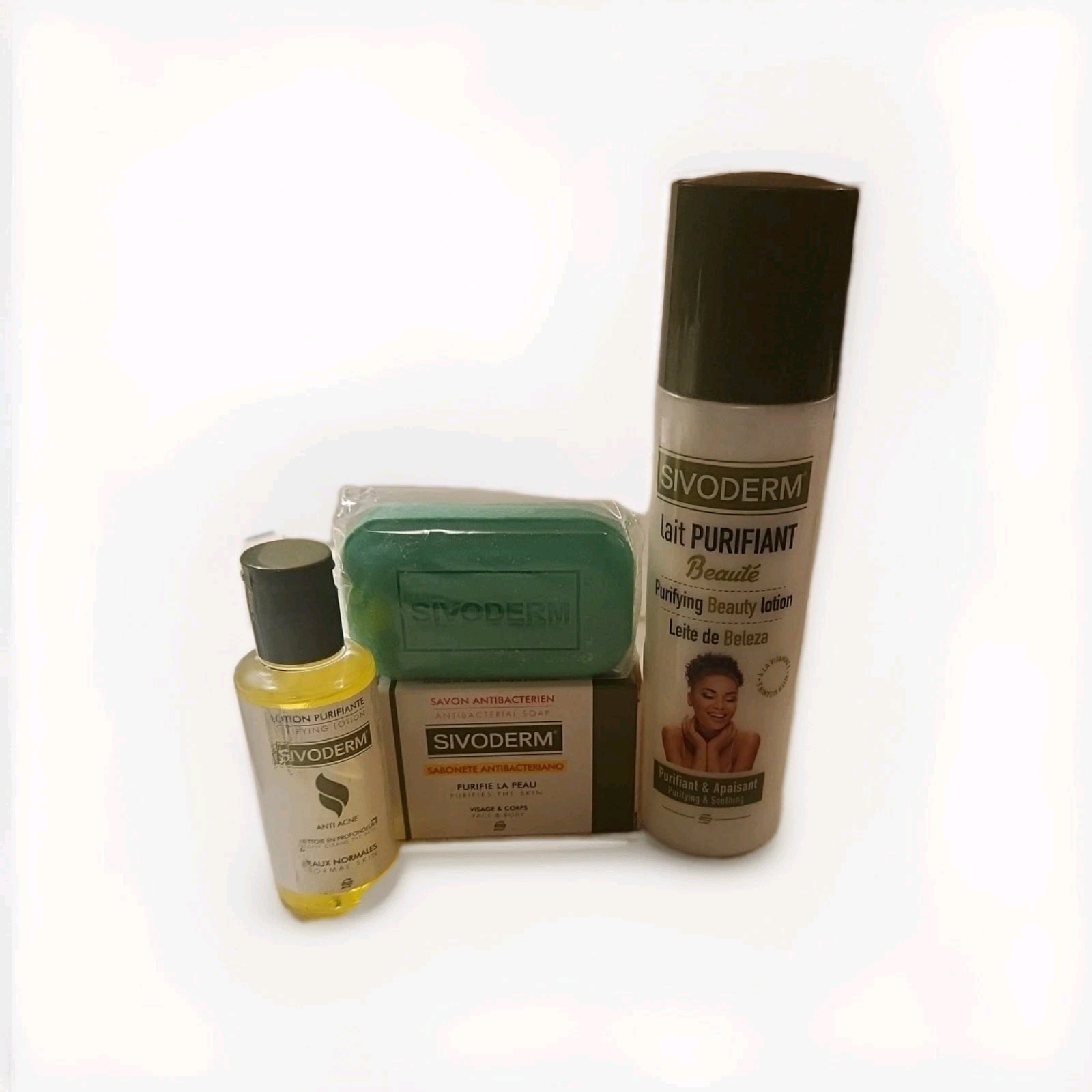 SIVODERM Set of 3 (Anti B Soap 100g Beauty Lotion 220ml Anti Spot Lotion 70ml