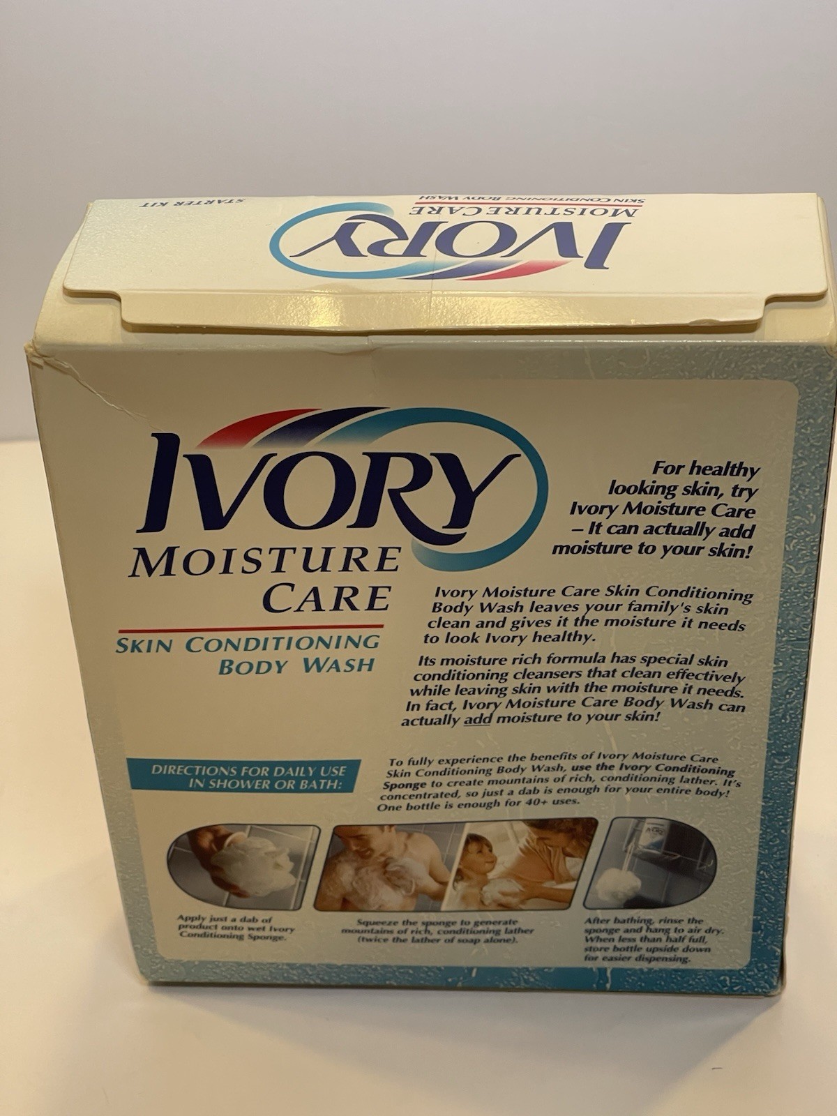Ivory Moisture Care Skin Conditioning Body Wash 7 Fl. oz. Sponge Starter Kit NEW