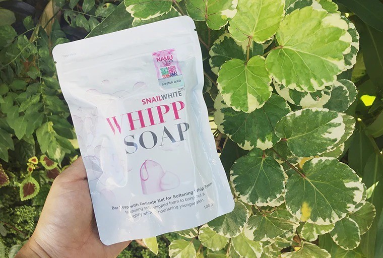 4x Snail White Whipp Soap Bar Foam with Delicate Softening White Namu Life 100g