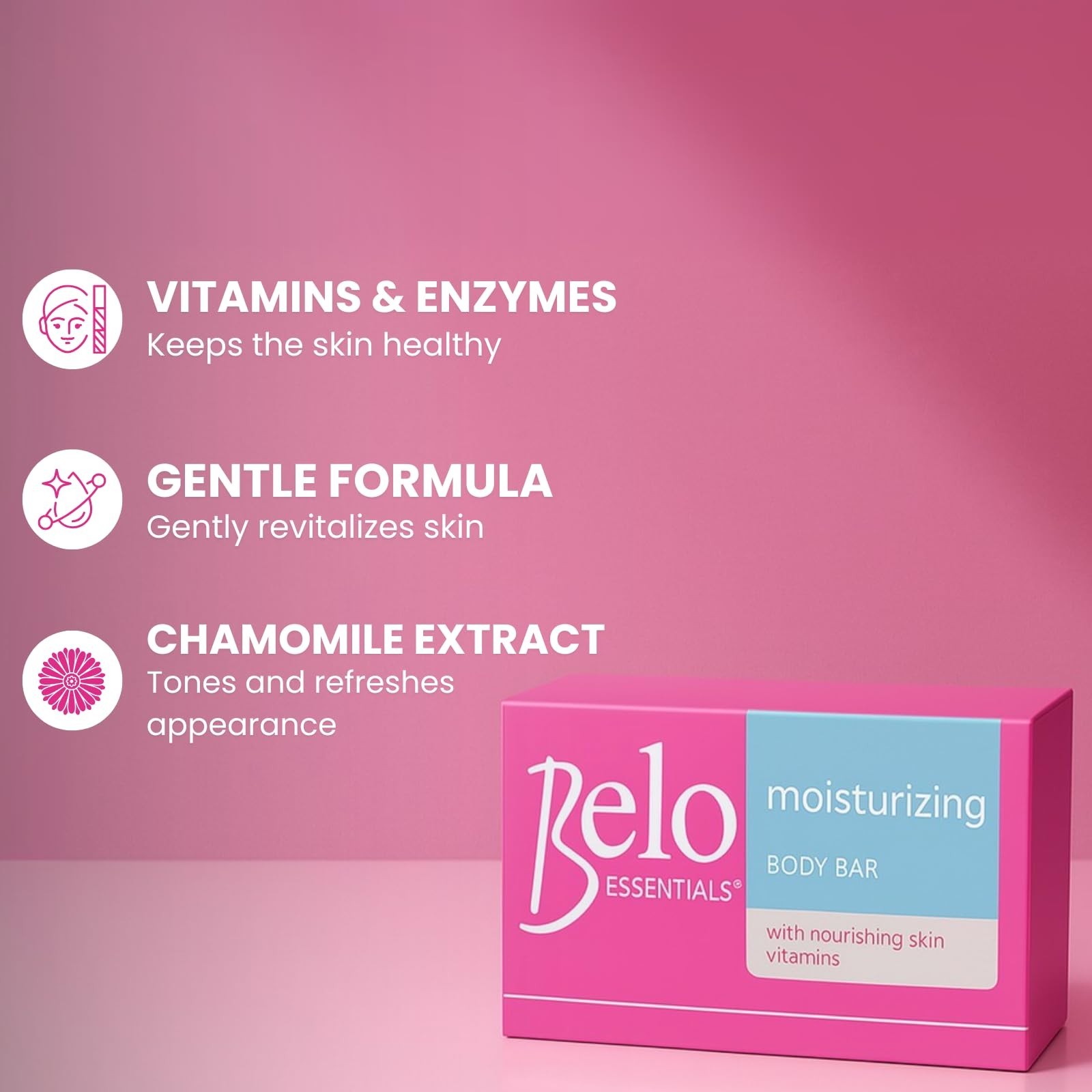Belo Essentials Moisturizing Body Bar Gentle Cleansing Hydrating Soap 135g