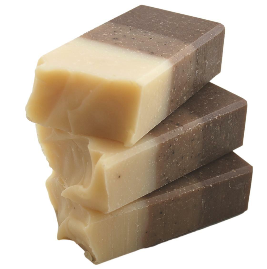 café latte, all natural handcrafted cold process soap, 3 bar pack 16 + oz.