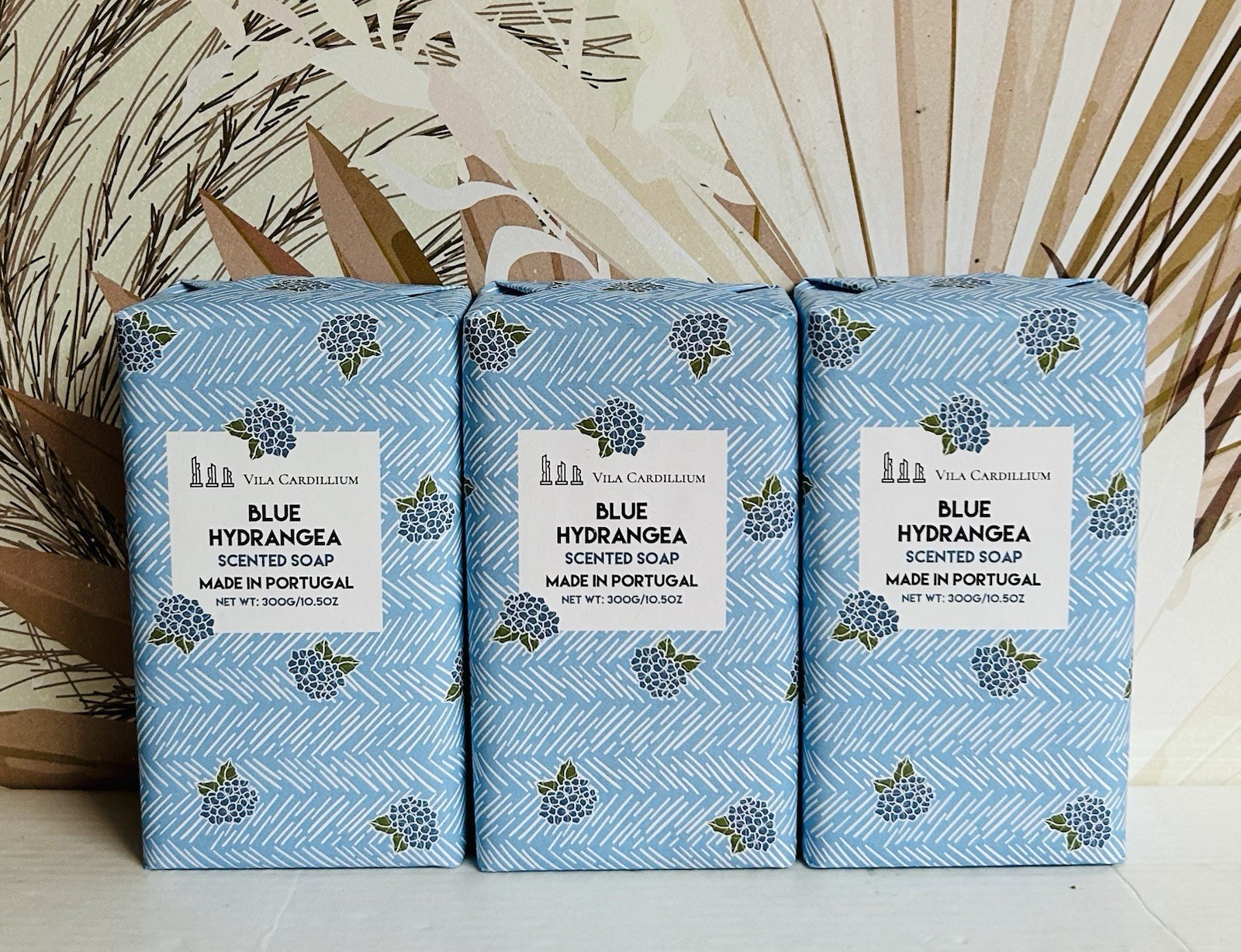 3-Pack Vila Cardillium BLUE HYDRANGEA Scented Bar Soap 300g/10.5oz Each