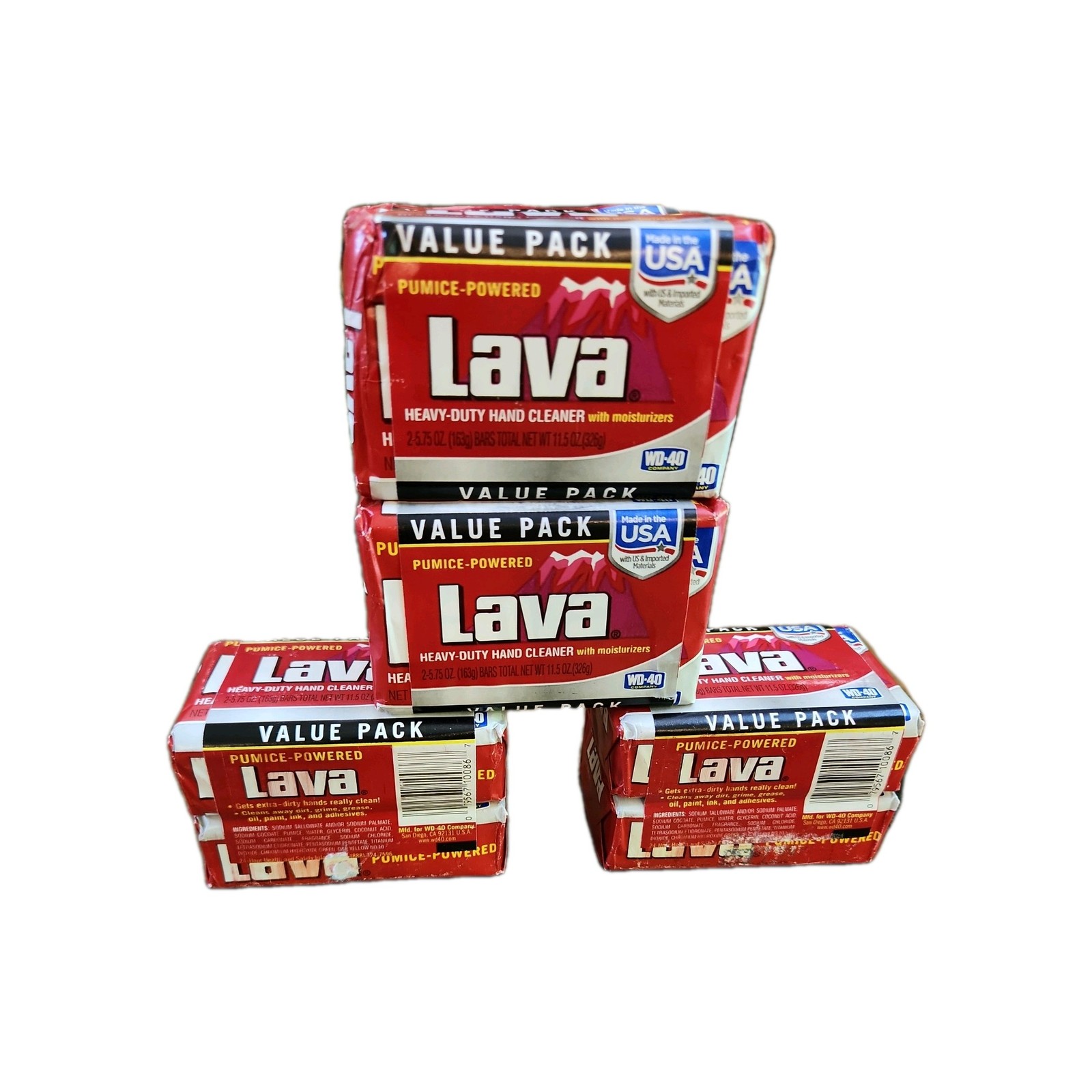 (8) Lava Soap Heavy-Duty Hand Cleaner pumice powered 5.75 oz Bar w/Moisturizer
