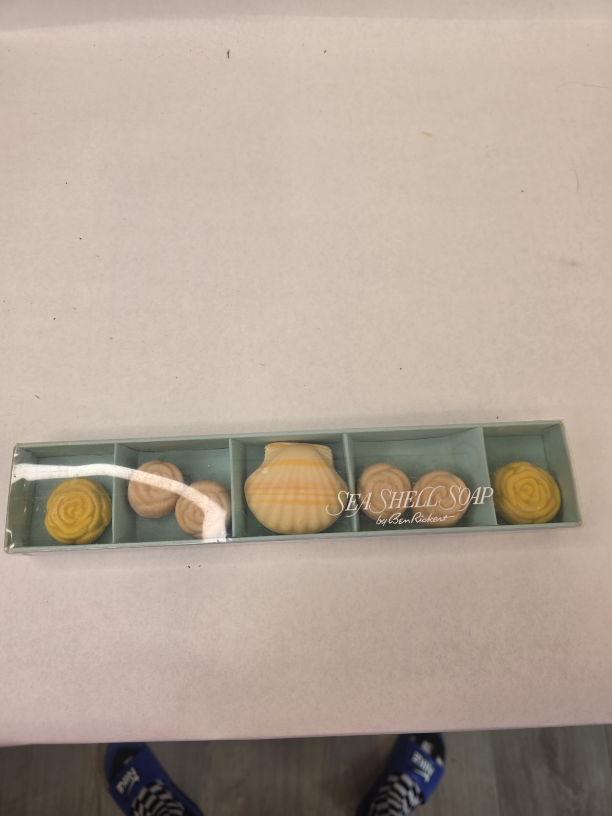 New Vintage Boxed Set of Sea Shell Bar Soap by Ben Rickert Decorative