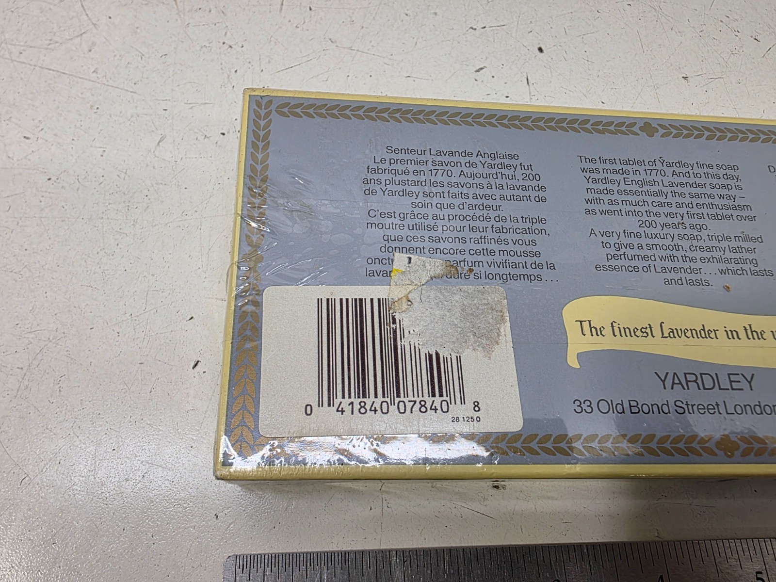 Vintage NEW IN SEALED BOX YARDLEY ENGLISH LAVENDER PERFUMED SOAP 3 x 3.5 OZ