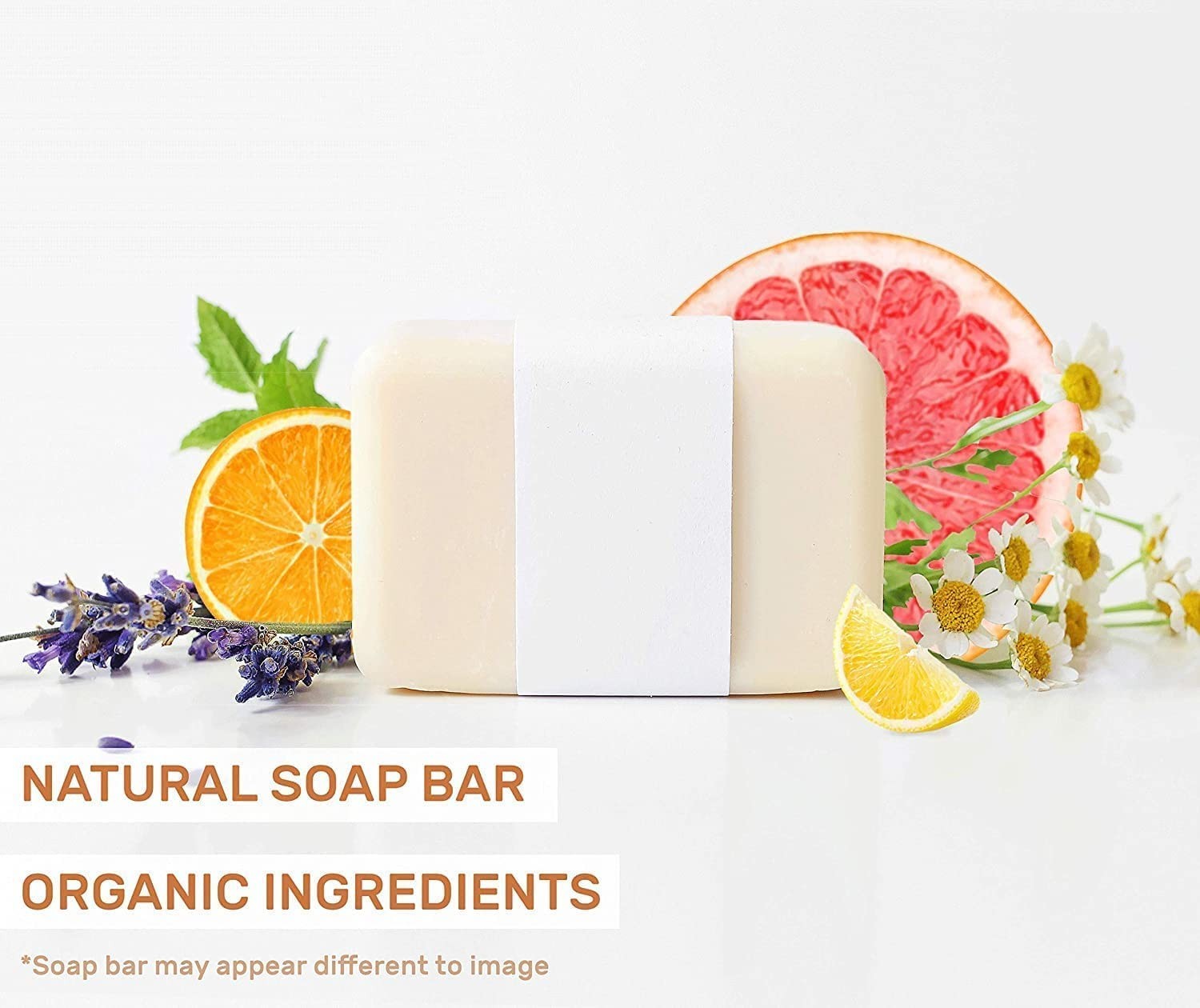 Natural Bar Soap Gift Set with 6 Citrus Scents for Body and Face Cleansing
