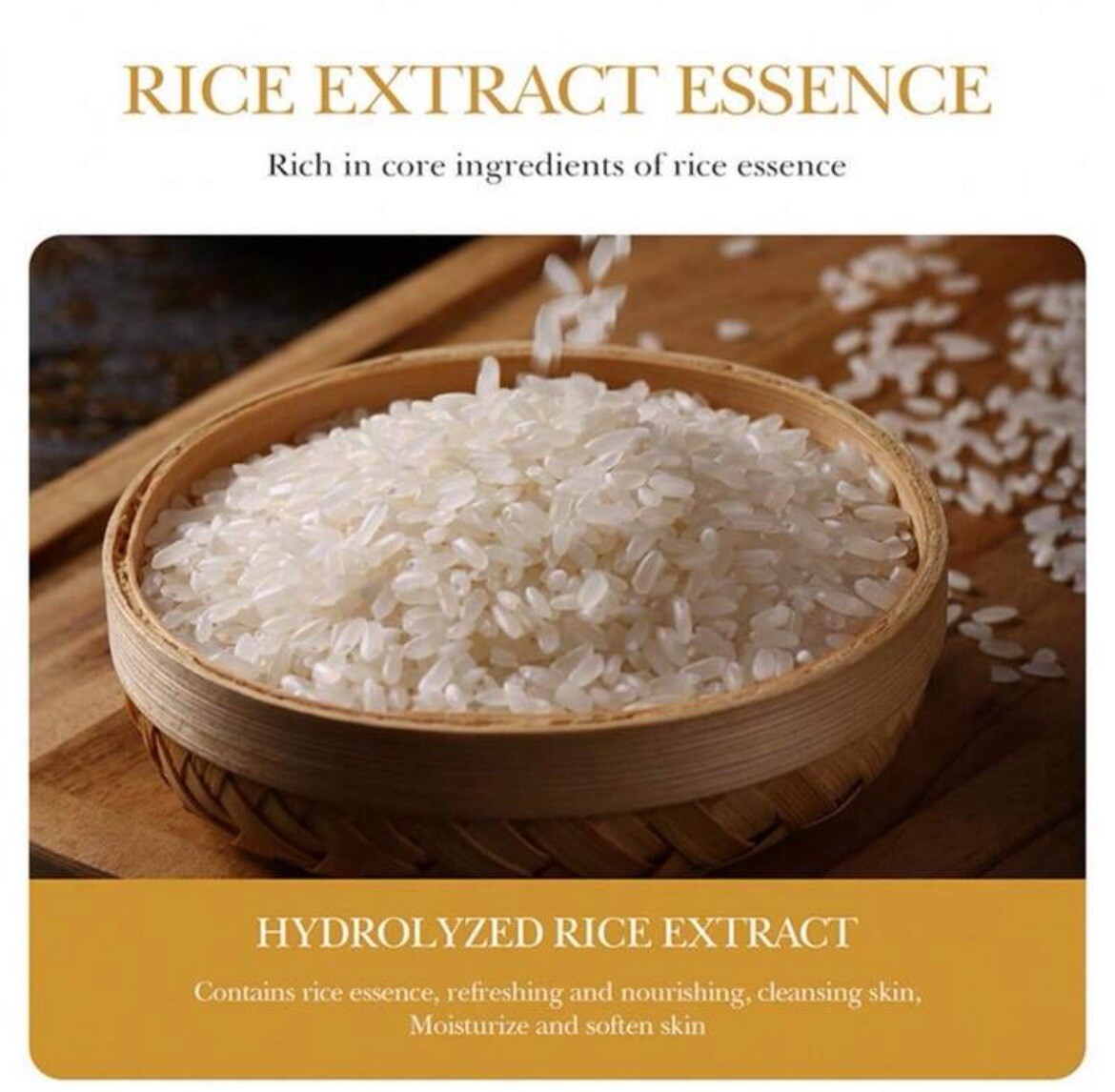 Natural Rice Puree Essence Soap for Daily & Face & Body Care