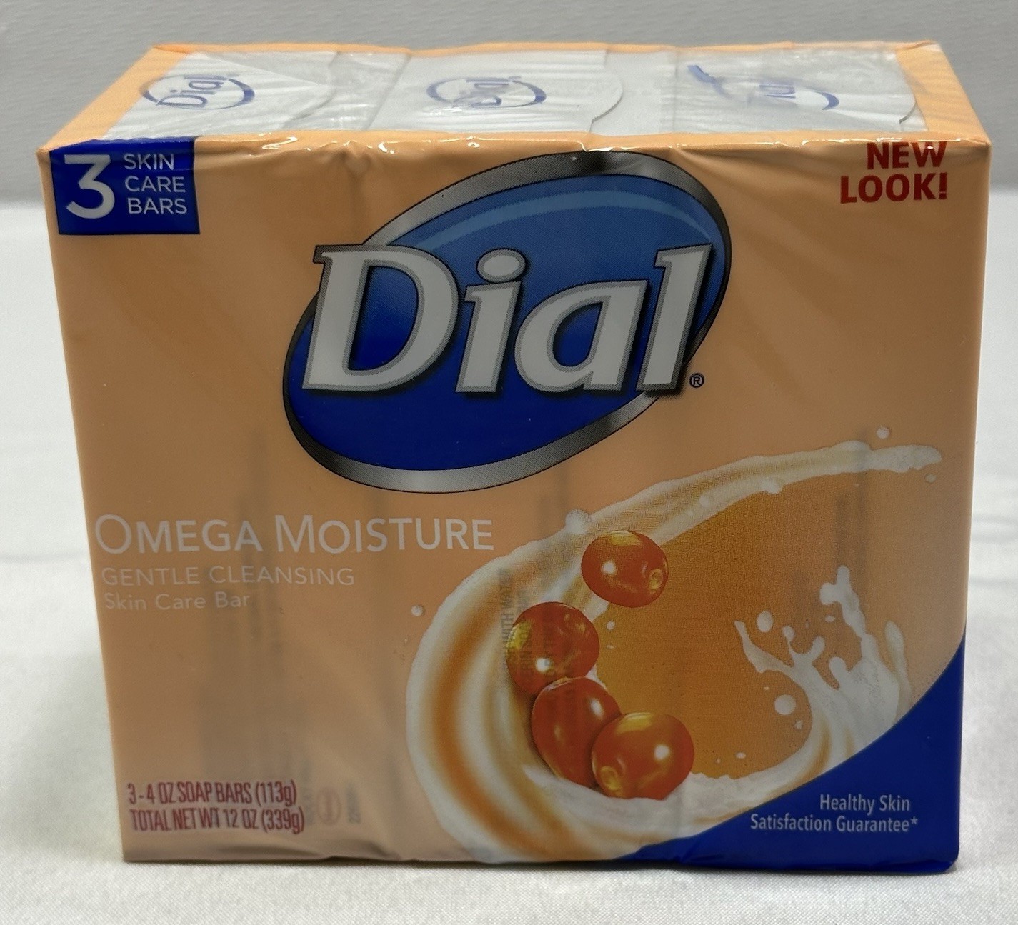 Dial Moisture Glycerin Bar Soap with Sea Berries 1- 3 Count Pack -4 oz Bars NOS