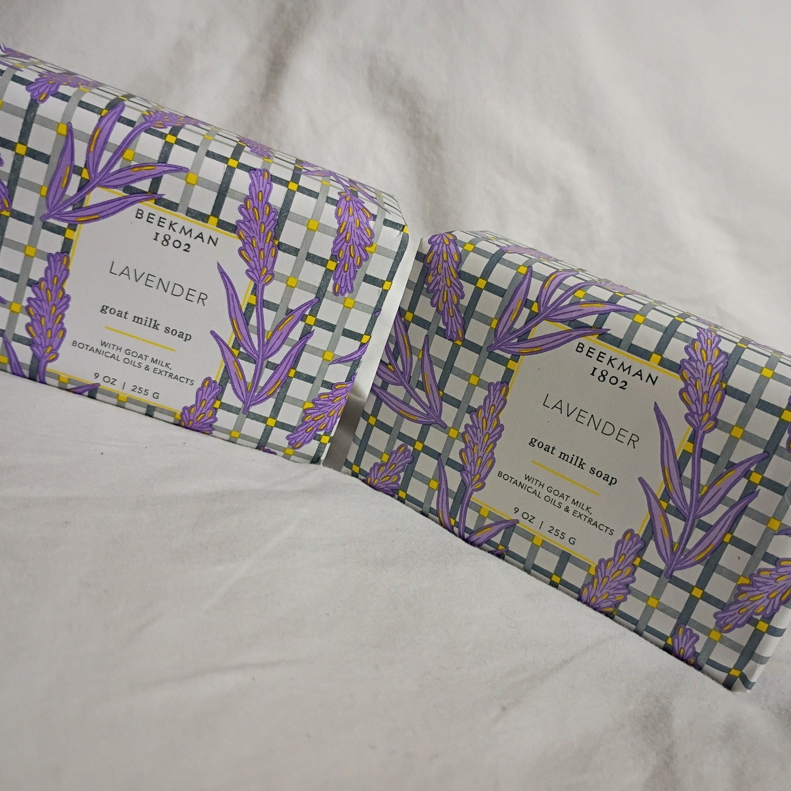 SET OF TWO- Beekman 1802 Lavender 9oz Goat Milk Soap NEW Made in the USA