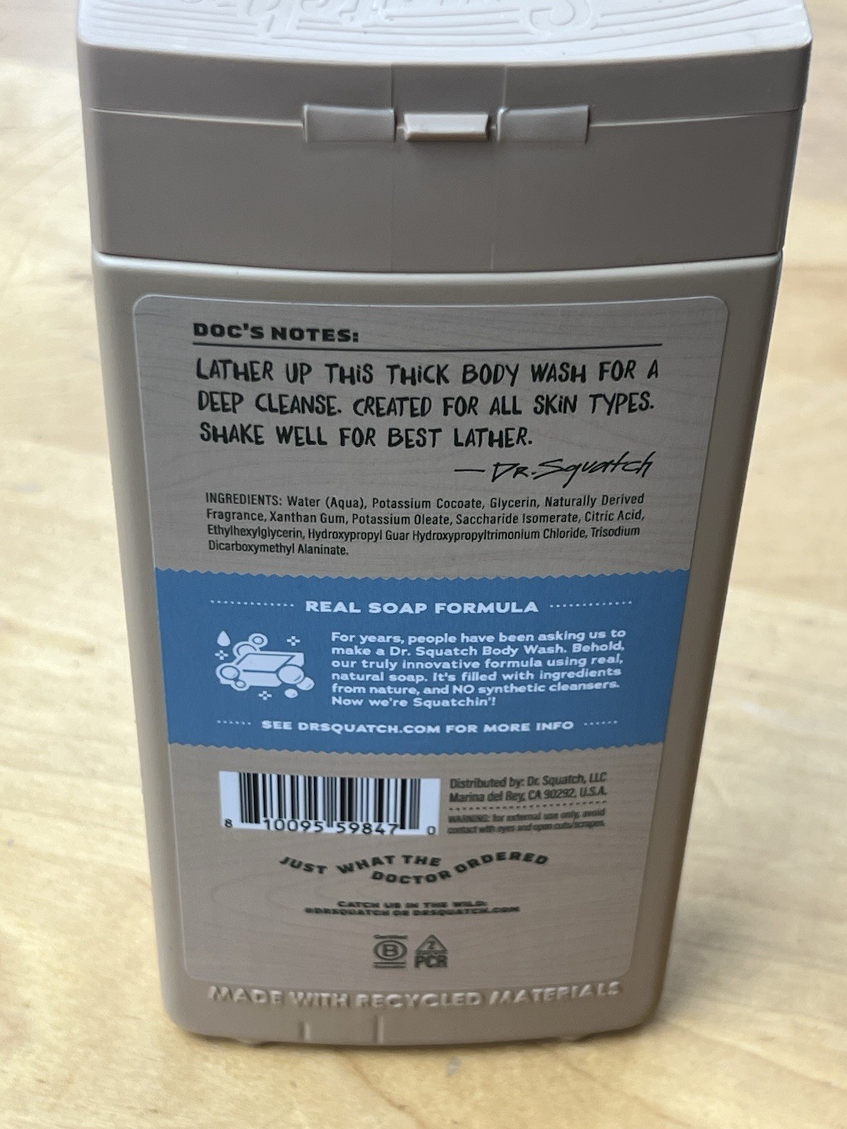 Dr. Squatch Men’s Natural Body Wash coastal mist 14 Fl Oz