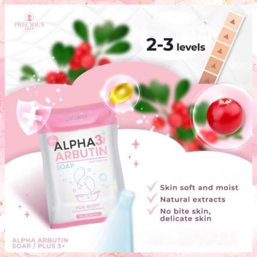 2 Bars PRECIOUS SKIN Thailand Alpha Arbutin Plus Soap 80g