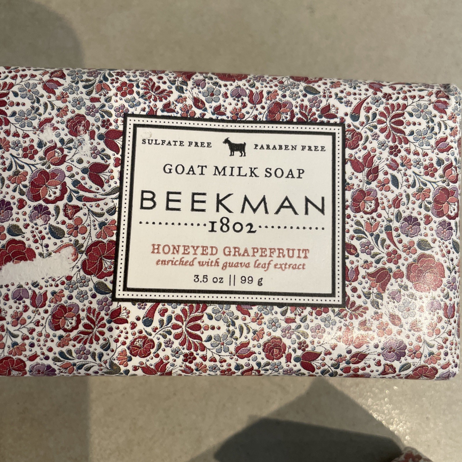 (3) Beekman 1802 Goat Milk Bar Soap Honeyed Grapefruit 3.5 oz. Each – New