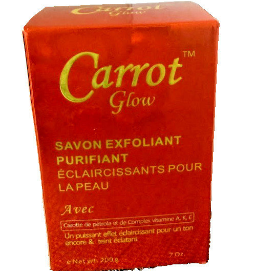 Carrot Glow Exfoliating Purifying Soap With Carrot Oil & Vit. A,K,E 7oz/200gm