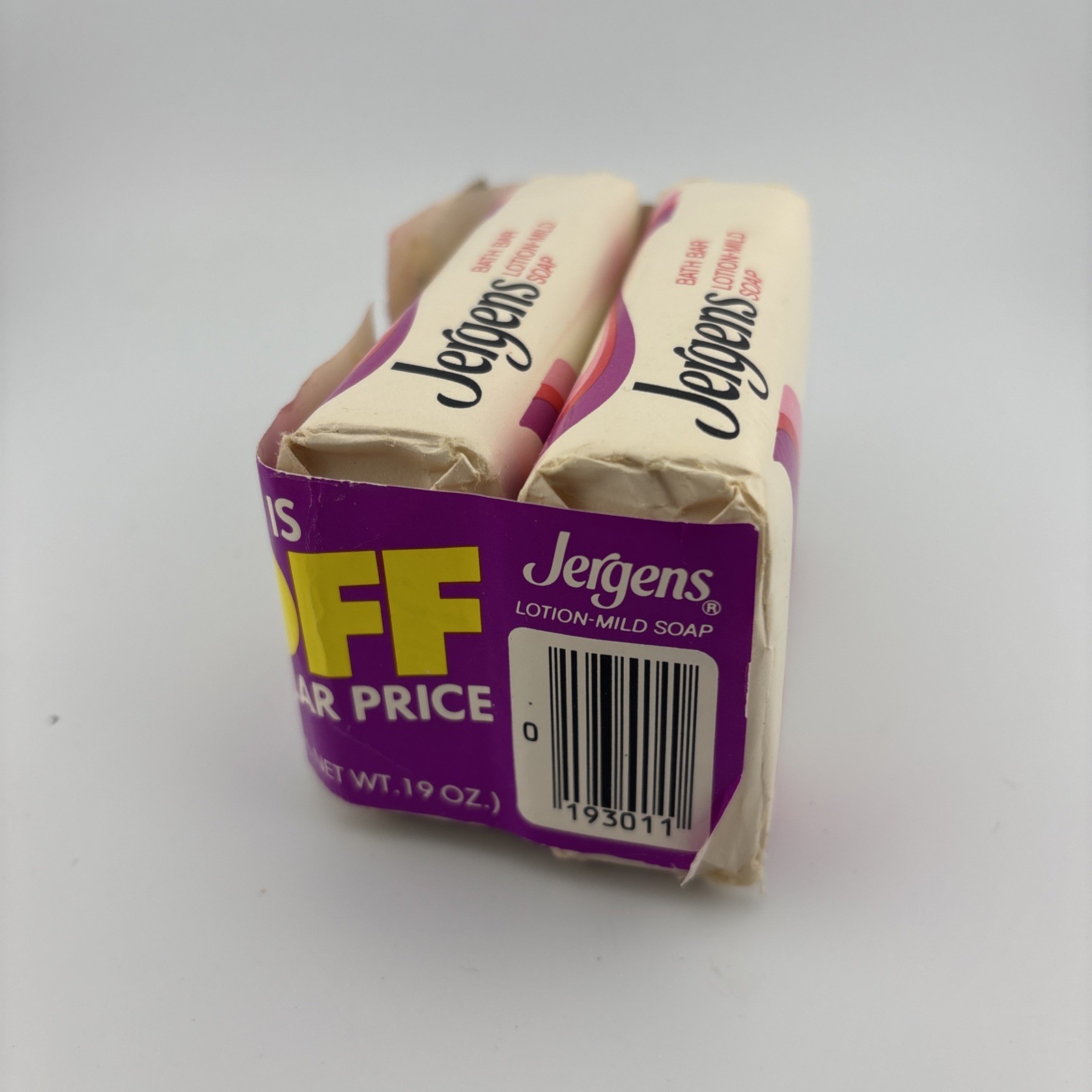 Vintage Jergens Lotion-Mild Bar Soap (2) 4.75oz Bars From 1980s NOS