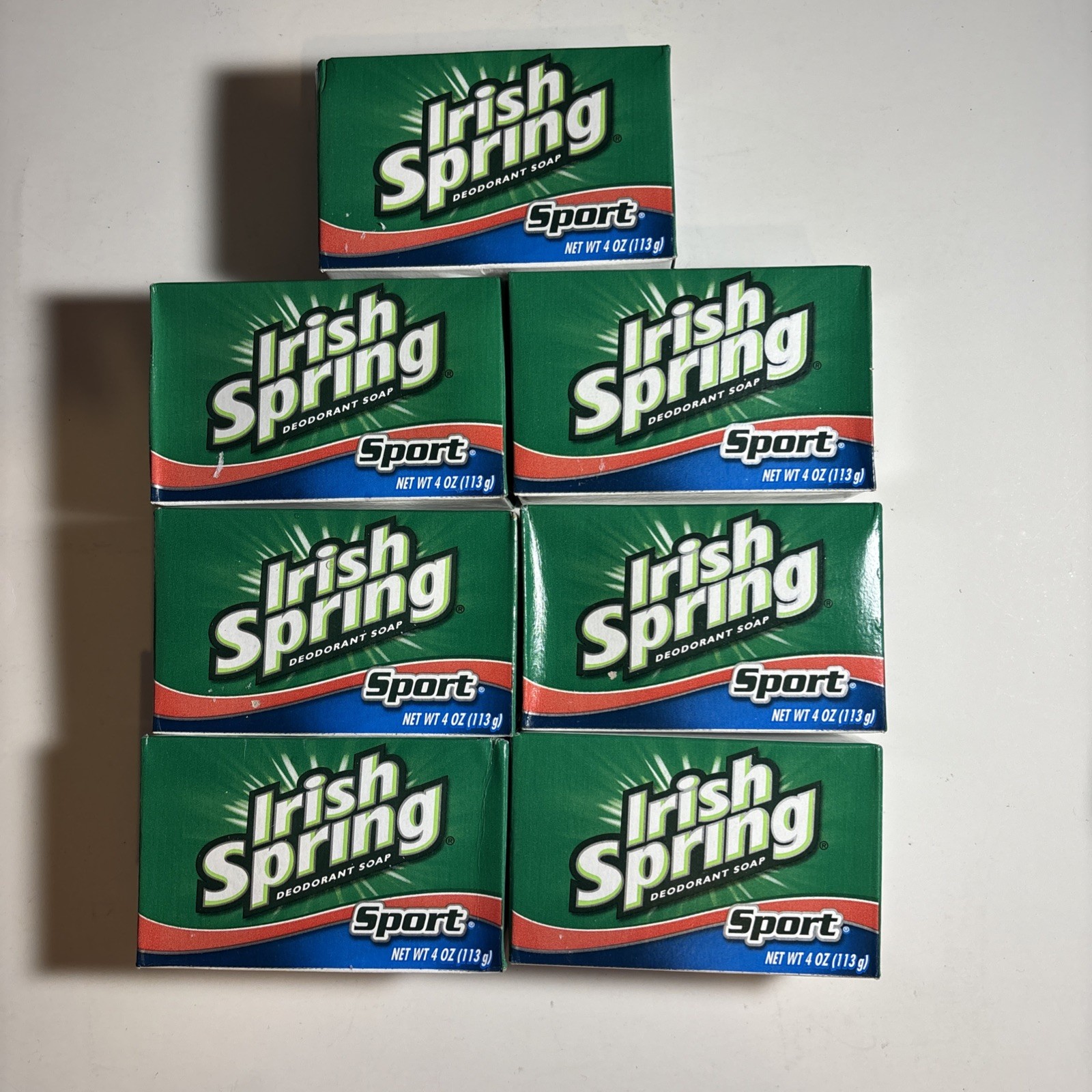 7 Bars Discontinued Irish Spring Sports Deodorant Soap Bars 4 Oz Sealed New