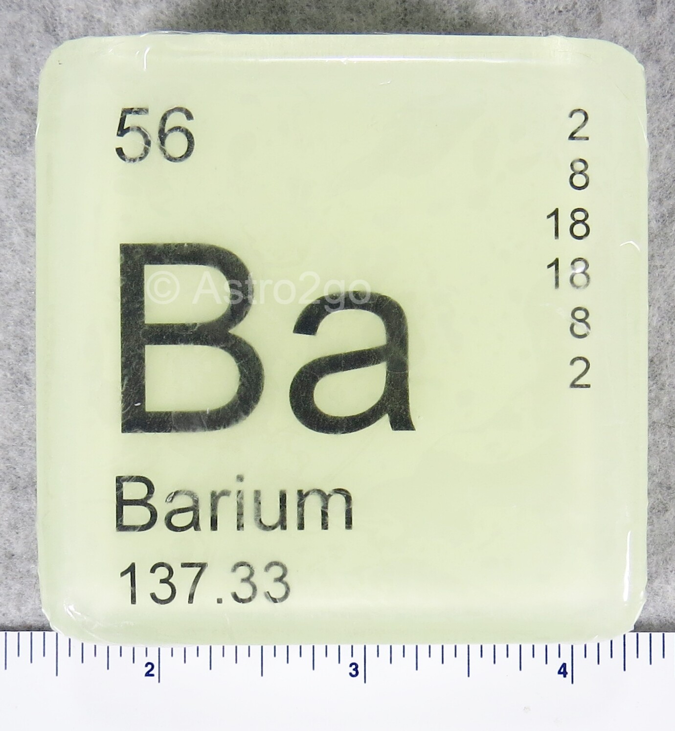 PERIODIC TABLE ELEMENT “Ba” BARIUM NOVELTY GLOW HAND BATH SOAP-4 oz JUST BUBBLY