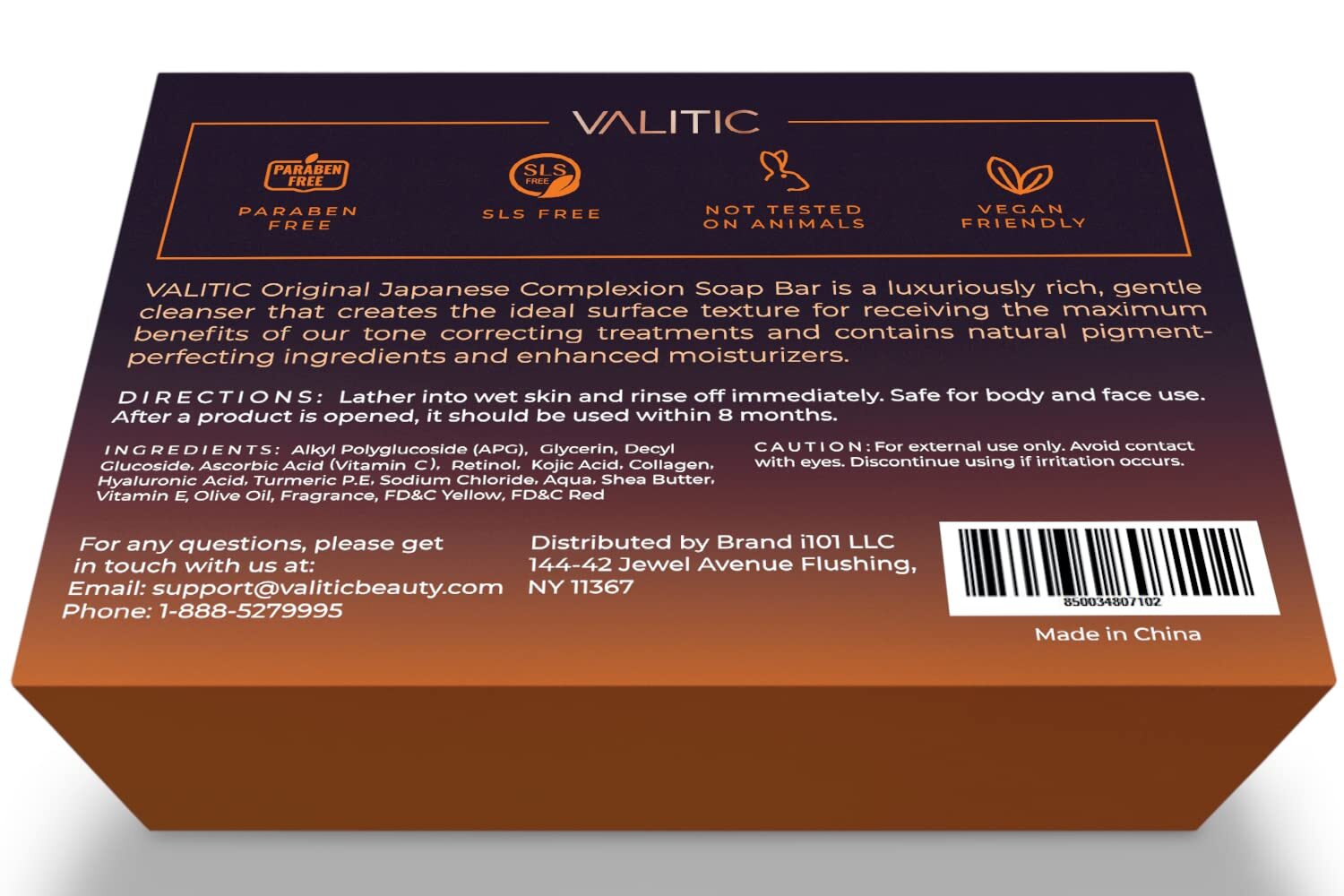 Kojic Acid Dark Spot Remover Soap Bars w/ Vitamin C, Retinol, Collagen(2 Pack)